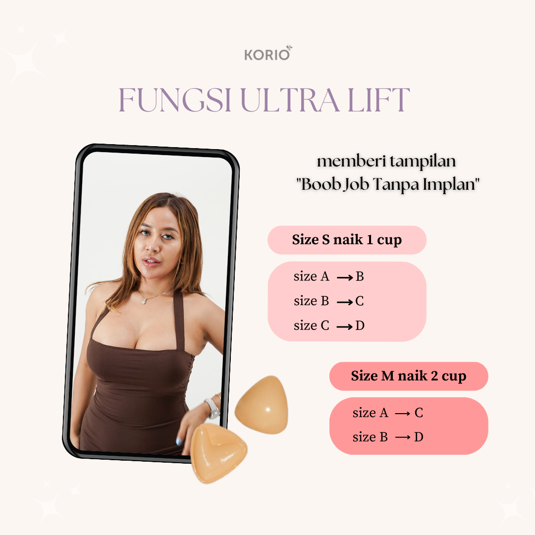 KORIO Magic Brapad Ultra Lift Magic Sticky Bra Pad Insert Ultra Lift